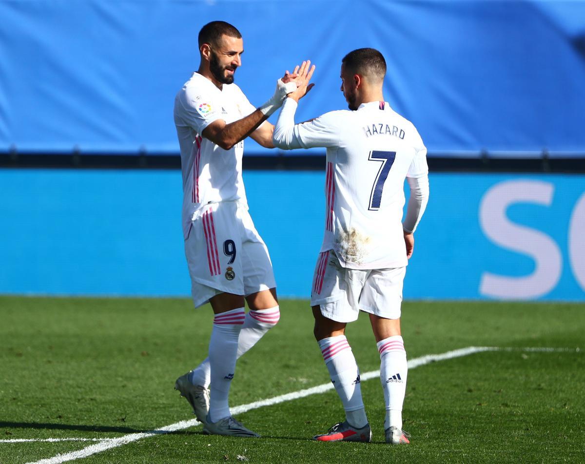 Benzema y Hazard, llamados a liderar el ataque del Real Madrid.