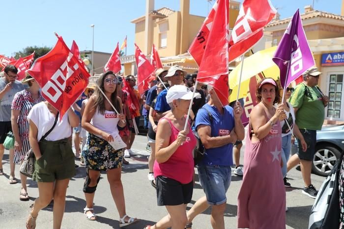 Protesta del sector de la hostelería en La Manga