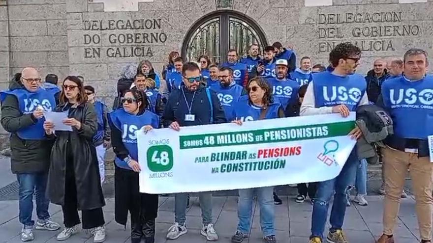 Protesta en A Coruña de la Mesa Estatal pola Blindaxe das Pensións