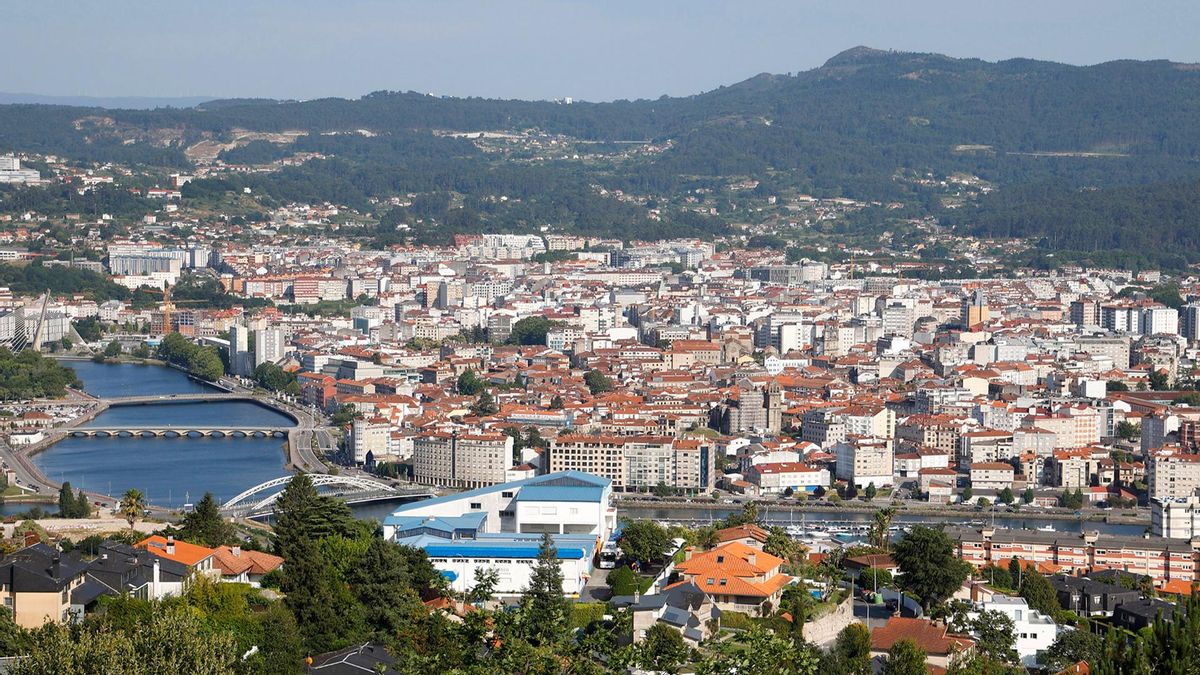 Vista de la ciudad de Pontevedra.