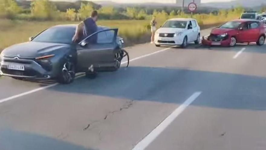 Un accident de trànsit a Vidreres ha causat retencions de fins 3 quilòmetres a l&#039;N-II