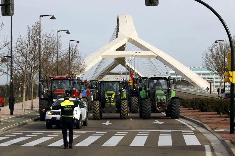 Tractorada en Zaragoza