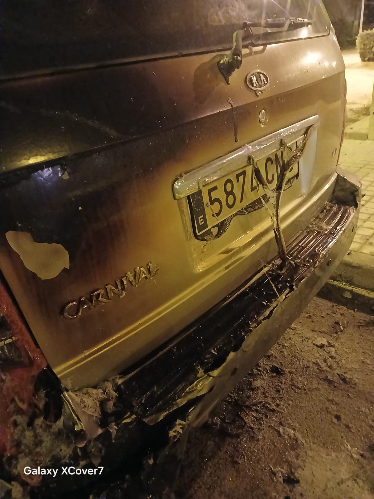 Daños en un vehículo.