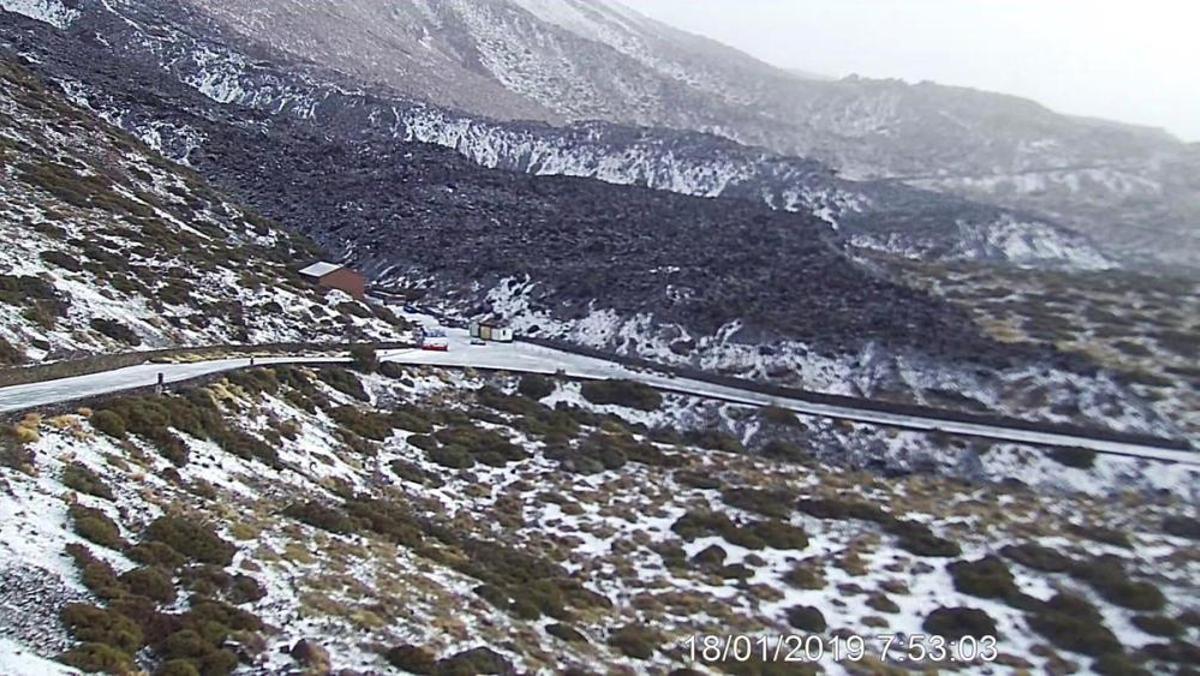 Primera nevada en el Teide
