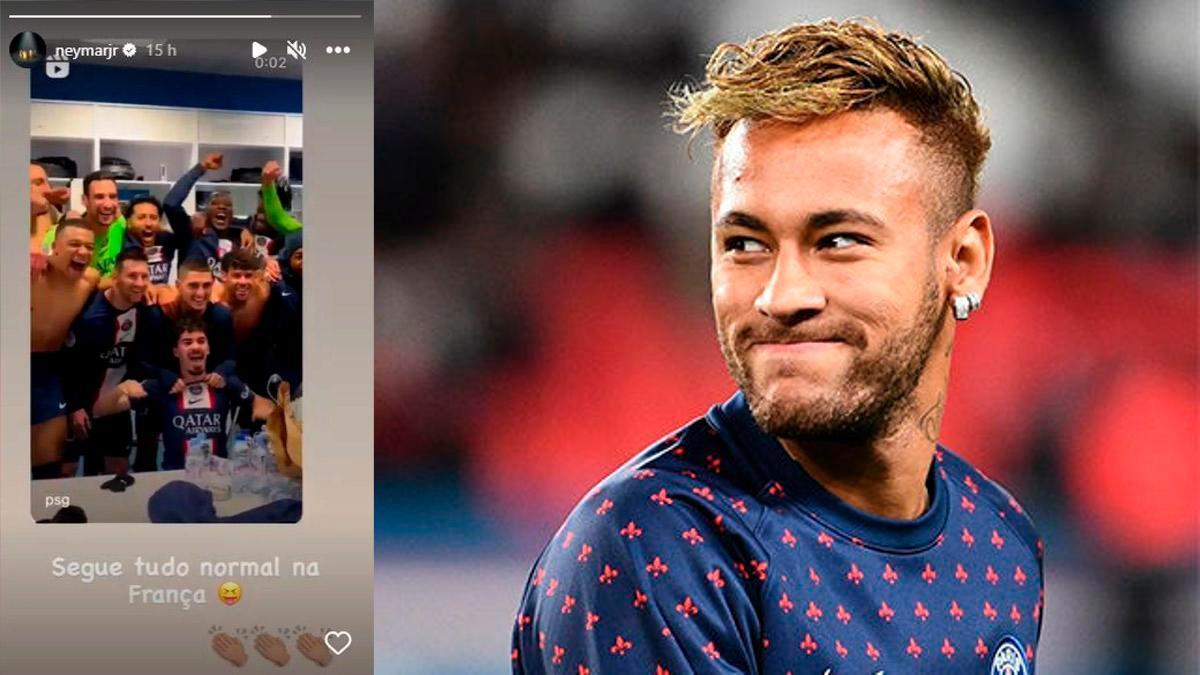 La 'story' de Neymar posterior a la victoria del PSG ante el Olympique de Marsella