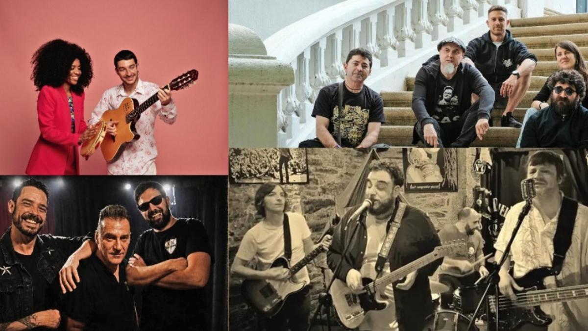 Arriba: Mirla riomar &amp; Marcel Vallès y Ruxe Ruxe. Abajo: Mad Martin Trio y  The Spoonfuls.