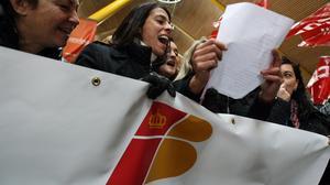 Acord per negociar el pla de reestructuració d’Iberia.