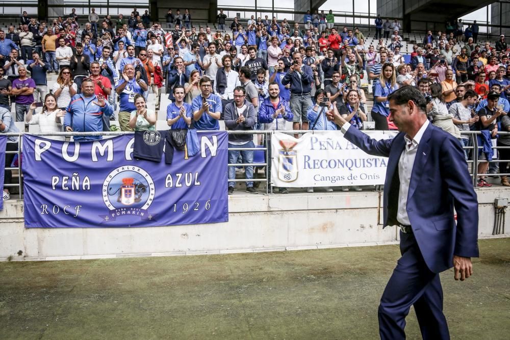 Presentación de Fernando Hierro como entrenador del Real Oviedo