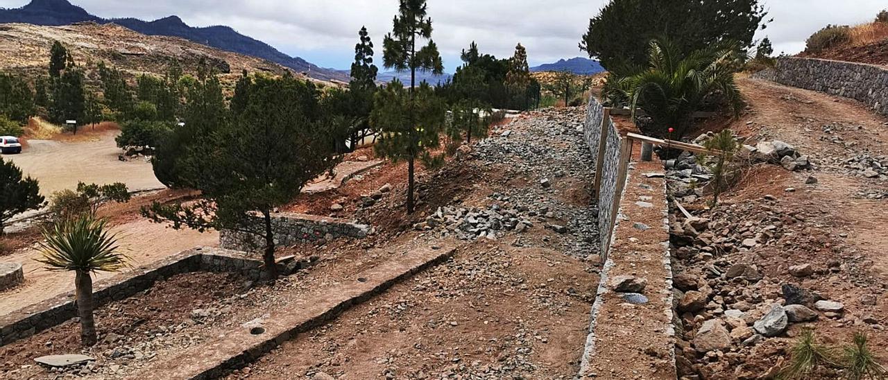 Área recreativa de la ermita de Santiago, en San Bartolomé de Tirajana, en obras.