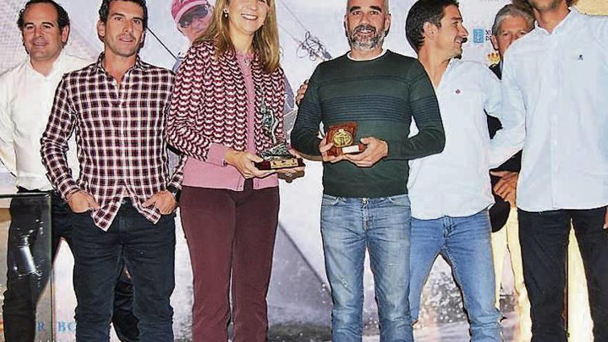 Elena de Borbón en una entrega de premios en Sanxenxo. // FDV