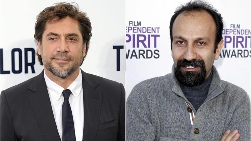 Javier Bardem y Asghar Farhadi.