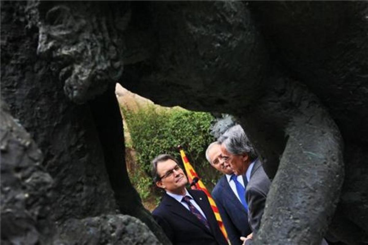 Artur Mas visita el museu Apel·les Fenosa, al Vendrell, divendres.