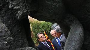 Artur Mas visita el museu Apel·les Fenosa, en el Vendrell, el viernes.