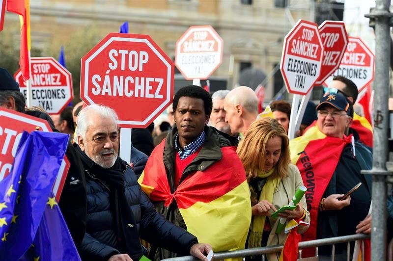 Manifestación en Madrid contra Pedro Sánchez