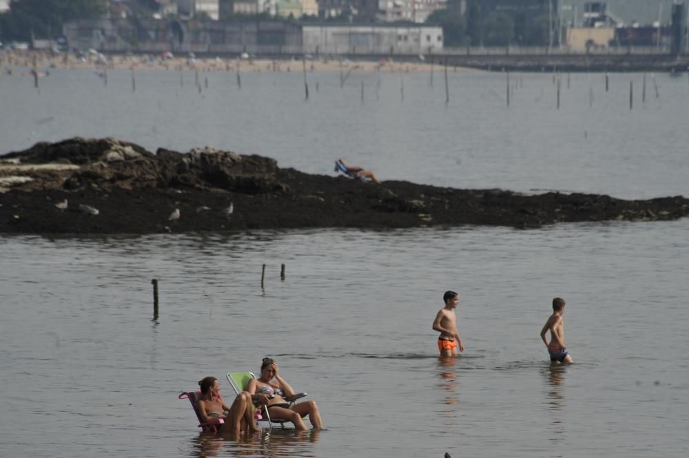 La playa de Compostela, esta tarde // Iñaki Abella