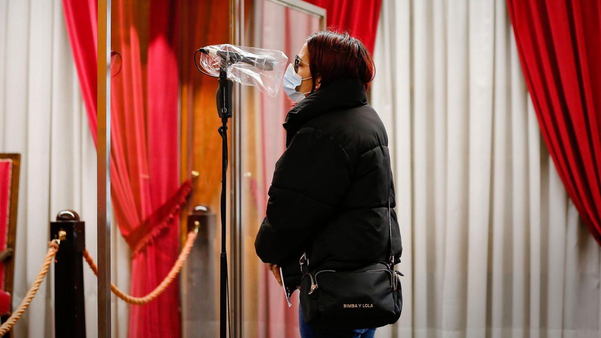 La acusada durante el juicio en la Audiencia Provincial de Ourense.