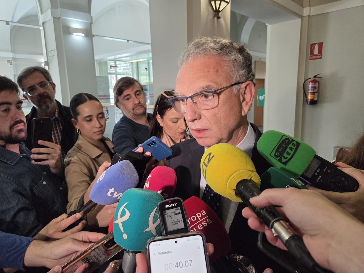 El delegado del Gobierno en Extremadura, José Luis Quintana, hoy en Badajoz.