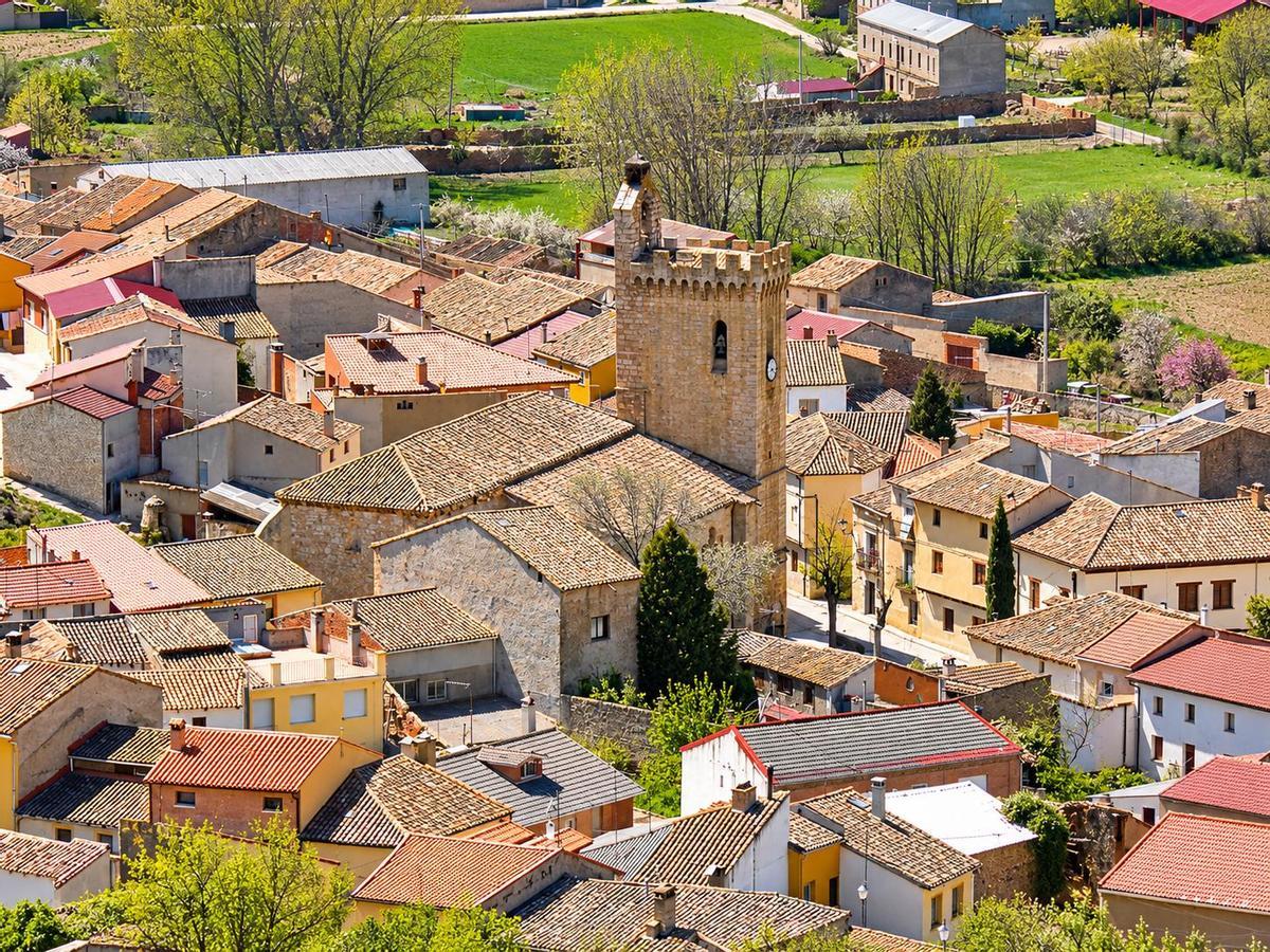 Vista de pueblo de Gumiel de Mercado.