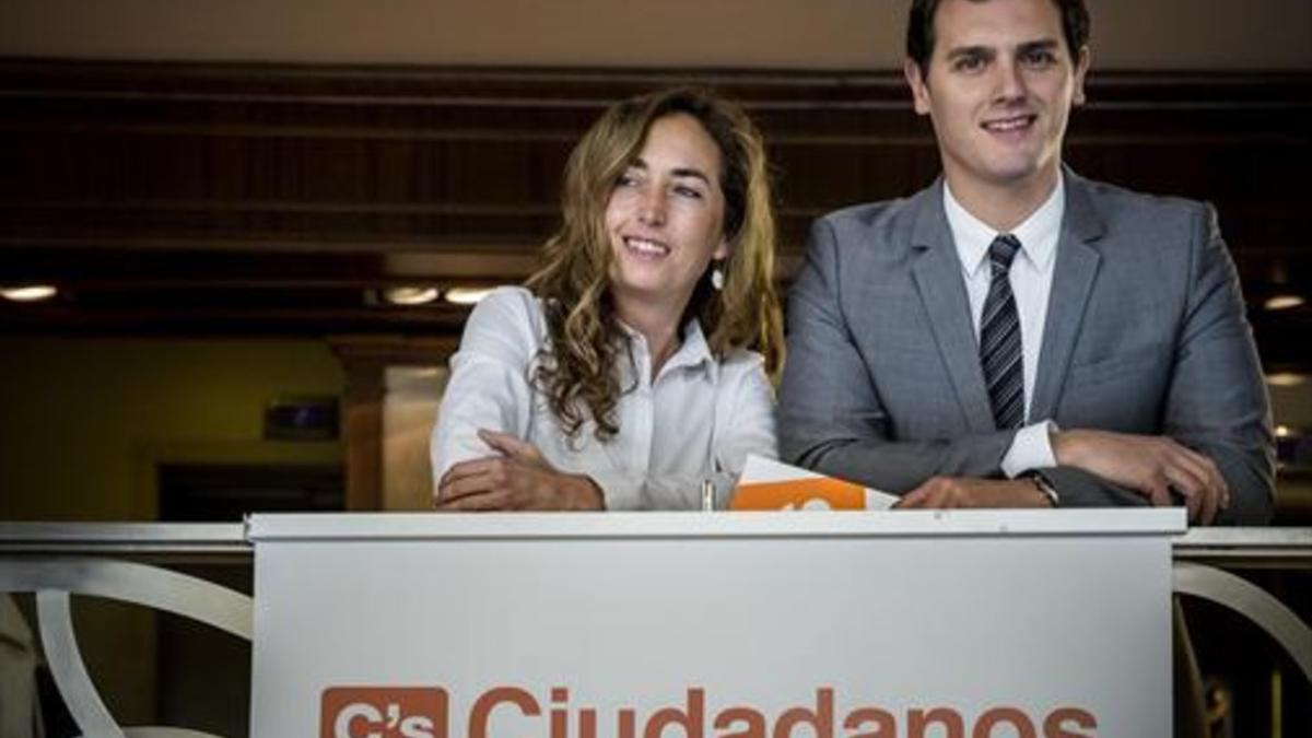 Carolina Punset y Albert Rivera, el 2 de febrero del 2015 en València.