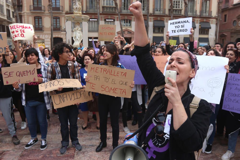 Manifestación en Málaga contra la sentencia de la Manada