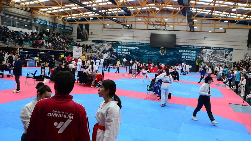 El Campeonato Gallego de Promesas y Veteranos llena O Gatañal de aficionados al taekwondo