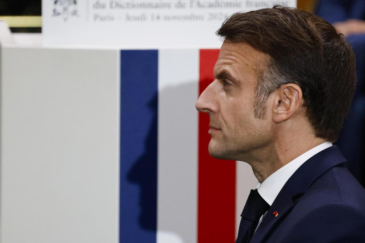 El presidente francés, Emmanuel Macron, en un acto en París el pasado jueves.