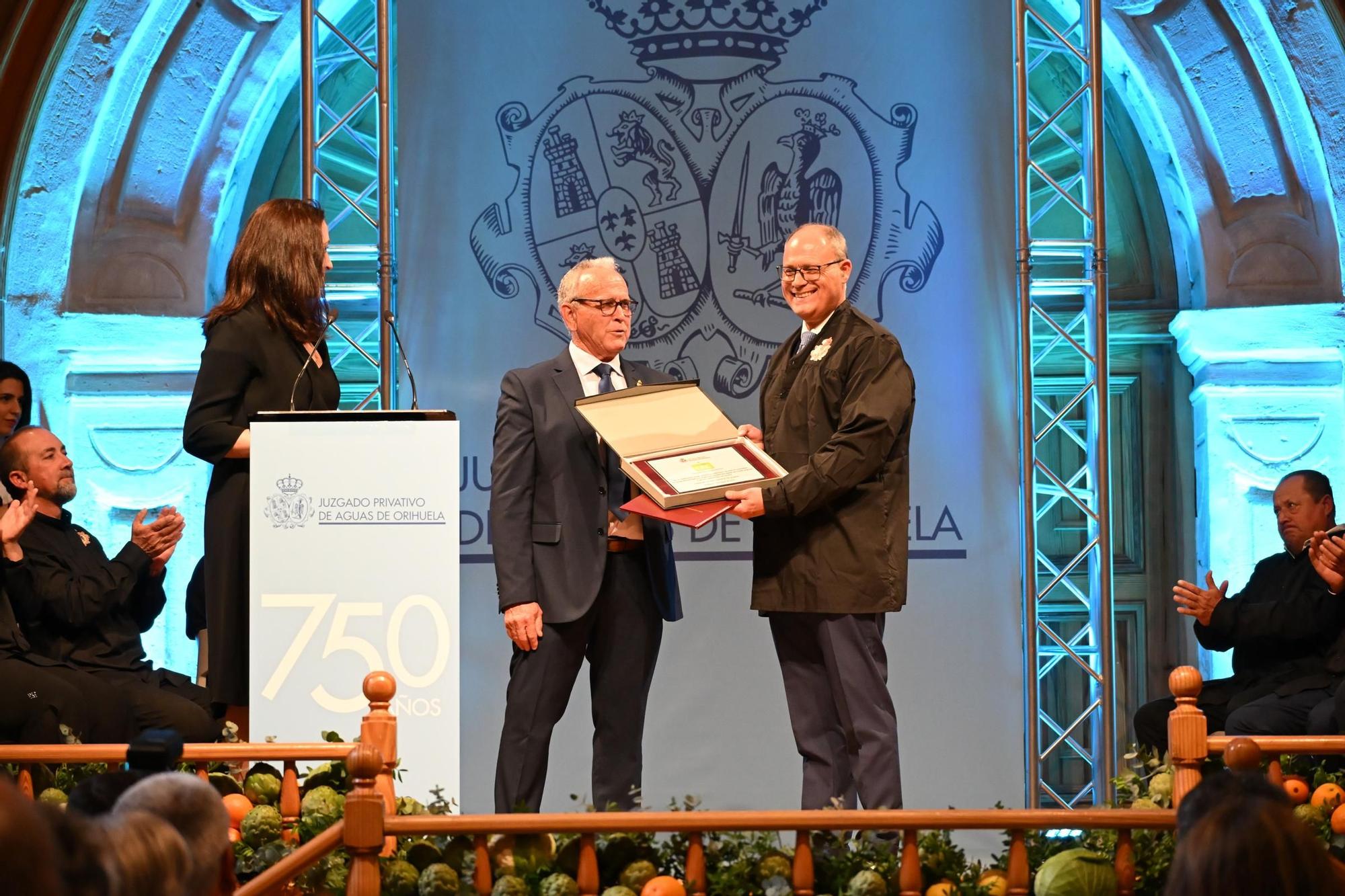 Entrega de los Premios de las Aguas en el 750 aniversario del Juzgado Privativo de Aguas de Orihuela