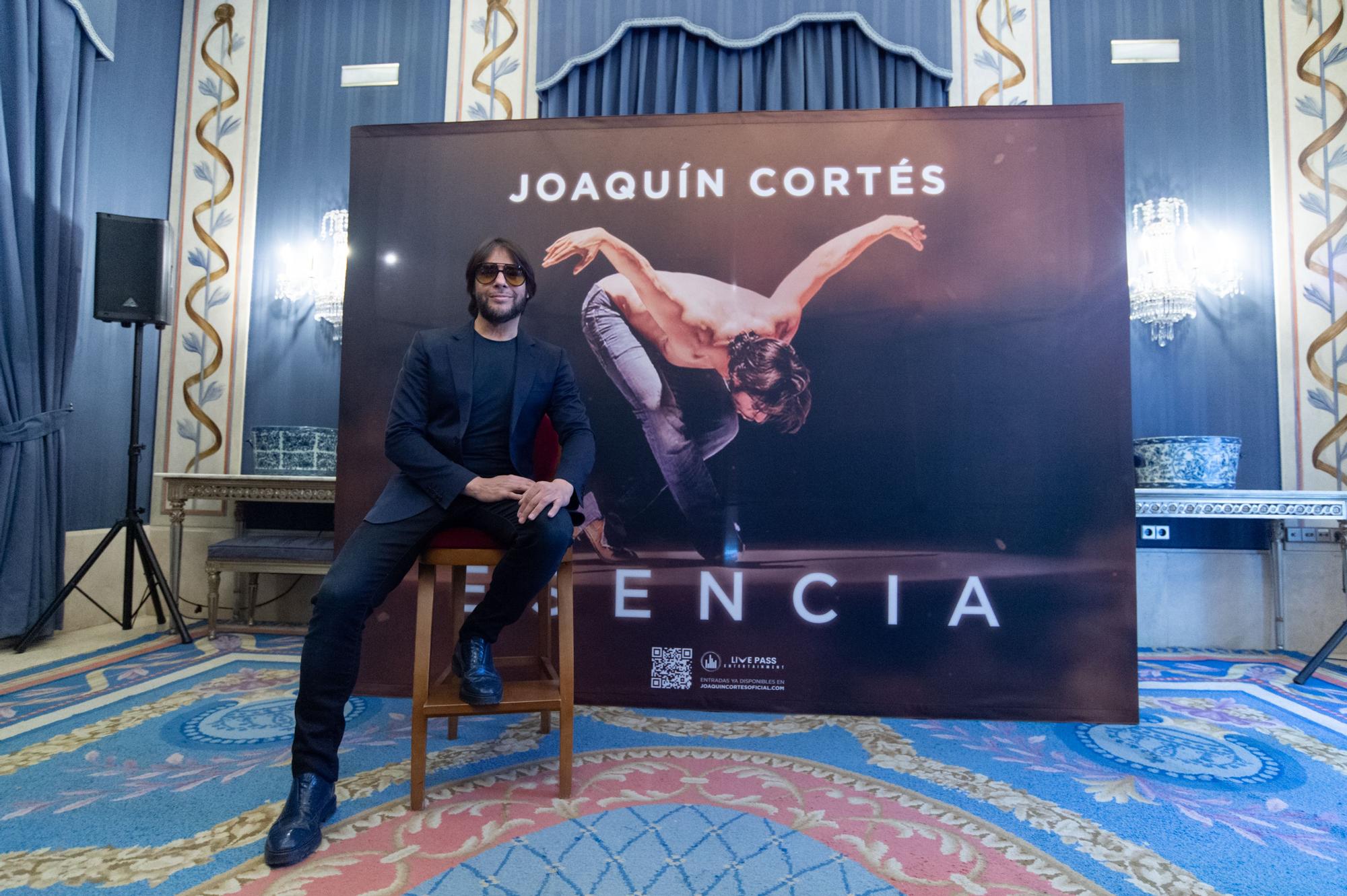 El bailaor flamenco Joaquín Cortés durante la presentación de su gira, ‘Esencia’, en el Teatro Real.