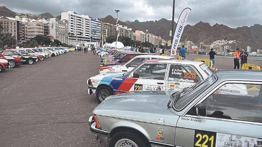 El parque cerrado del Rally Isla de Tenerife 2019.