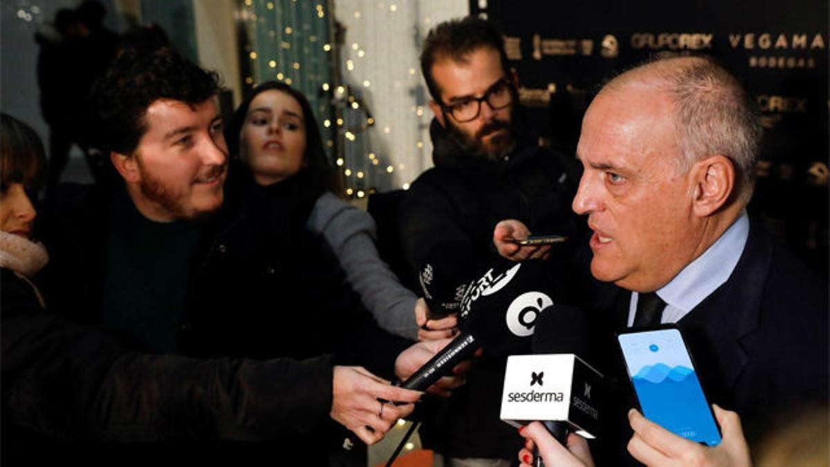 Tebas, sobre el gol de Suárez: Podría haber falta pero no es jugada de VAR para haber cambiado la decisión del árbitro