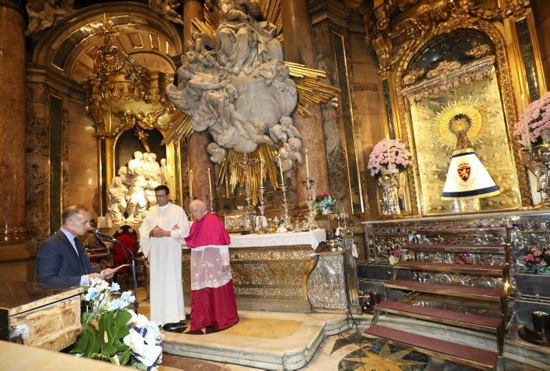 El Real Zaragoza en la Basílica del Pilar y en el Ayuntamiento de Zaragoza