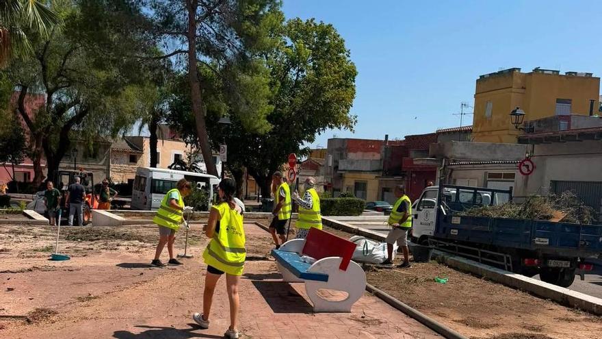Los municipios se centran en retirar árboles, asegurar estructuras y despejar los imbornales tras un temporal con grandes daños en la Ribera
