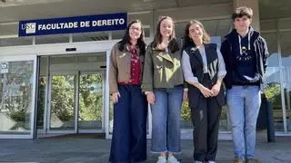 Talento en Derecho de la USC: cuatro estudiantes clasificados para una competición que simula juicios