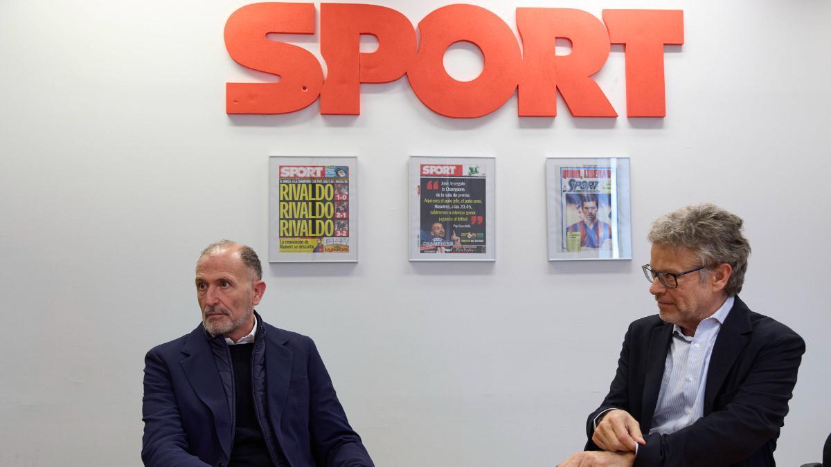 Chus Mateo, CEO de la Euroliga, con Joan Vehils, director de SPORT