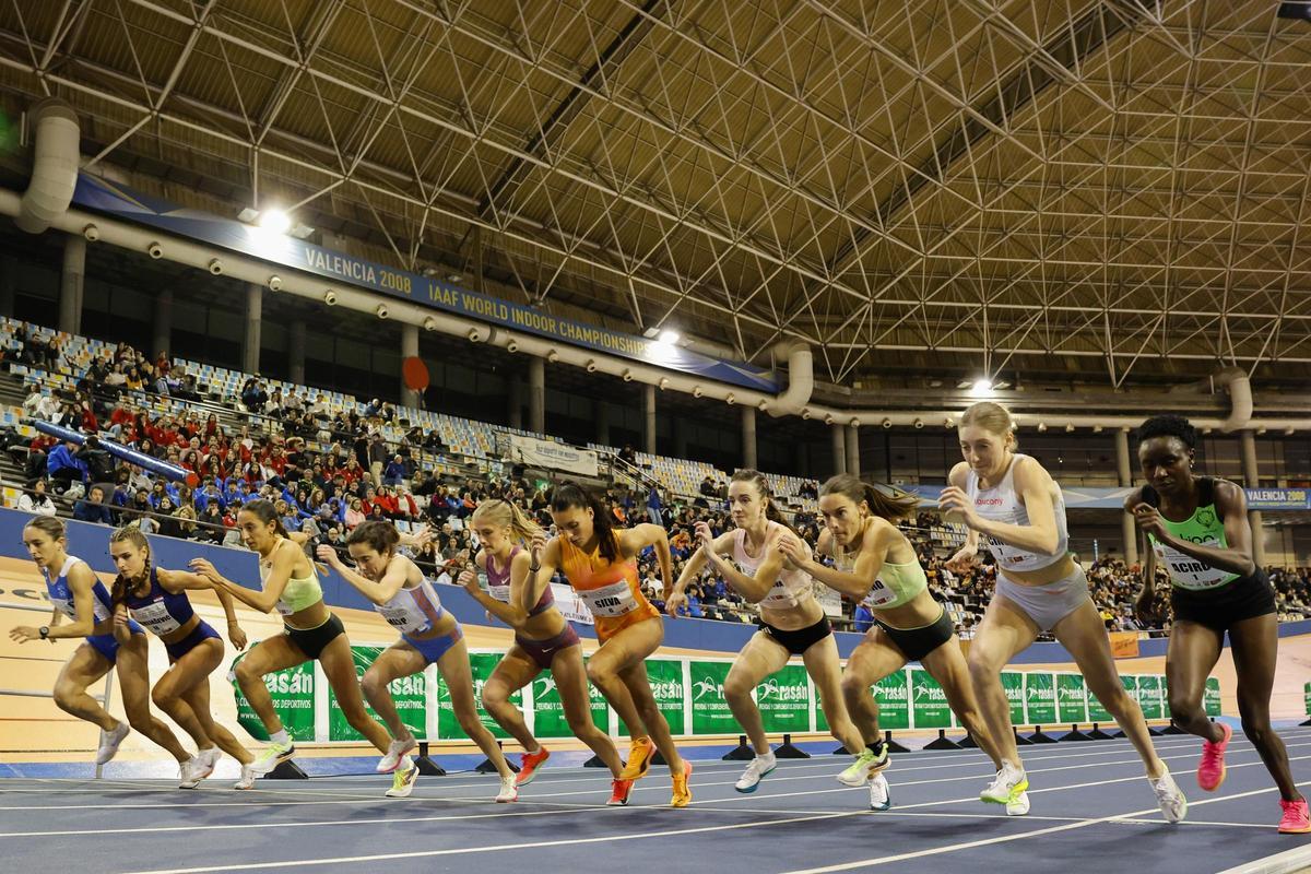 Salida de una de las pruebas del último Gran Premio Internacional de Atletismo en València.