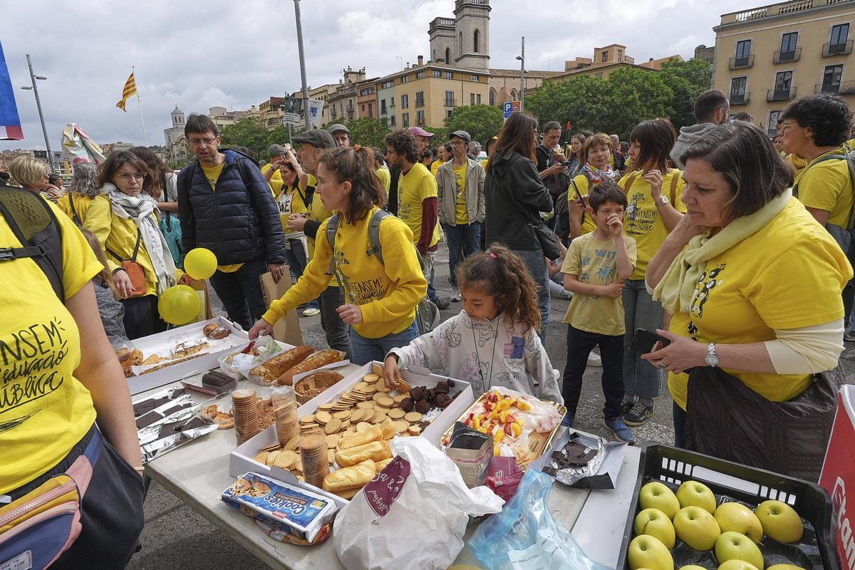 Les imatges de la protesta dels docents a la ciutat de Girona Les imatges de la protesta dels docents a la ciutat de Girona