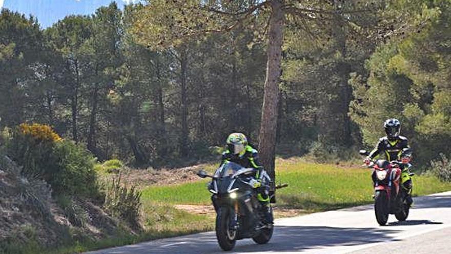 Motoristes aquesta setmana a la carretera de Can Maçana