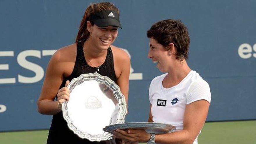 Garbiñe Muguruza y Carla Suárez, campeonas de dobles en Stanford