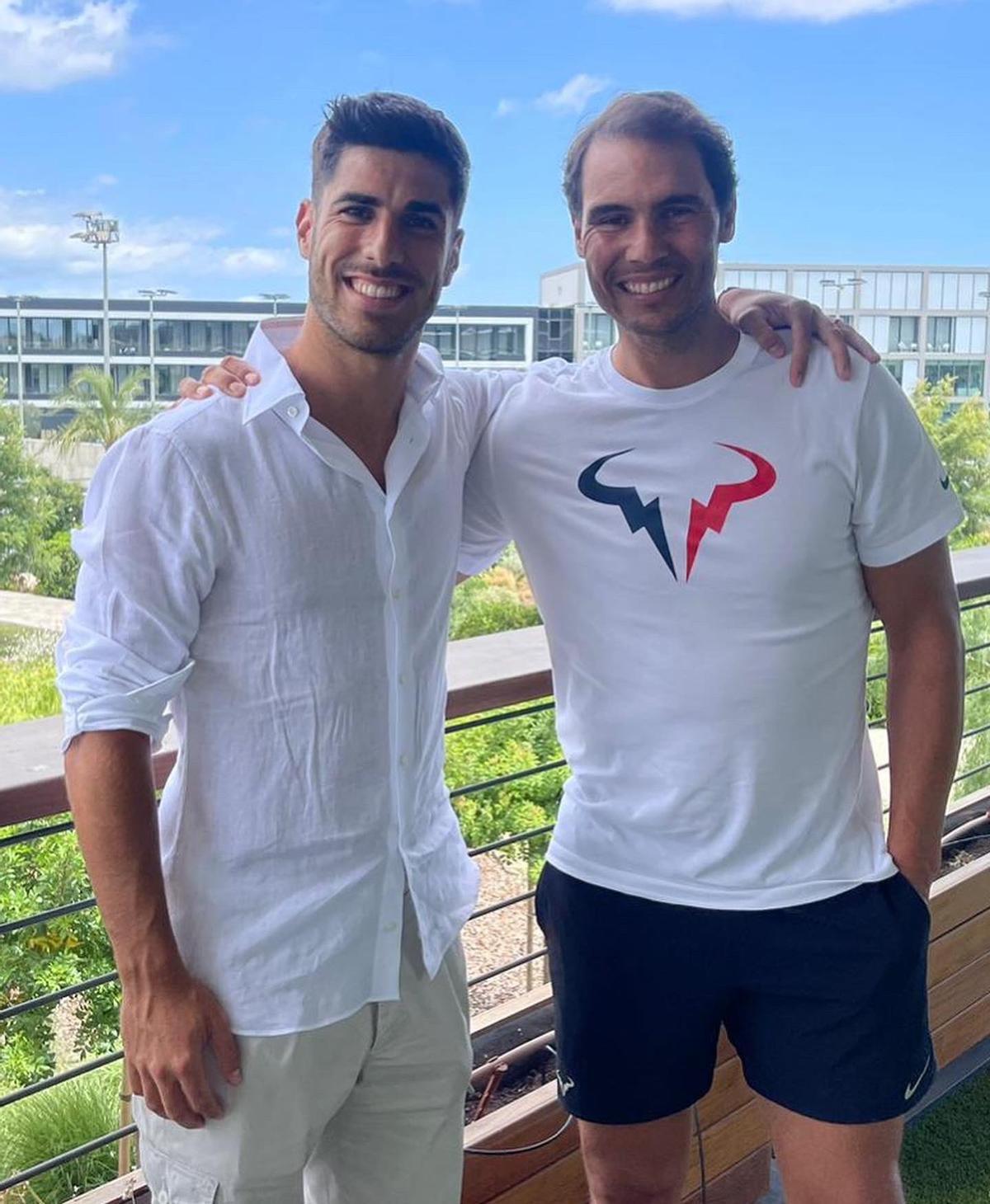Marco Asensio y Rafa Nadal en las instalaciones de la Rafa Nadal Academy Marco Asensio y Rafa Nadal en las instalaciones de la Rafa Nadal Academy