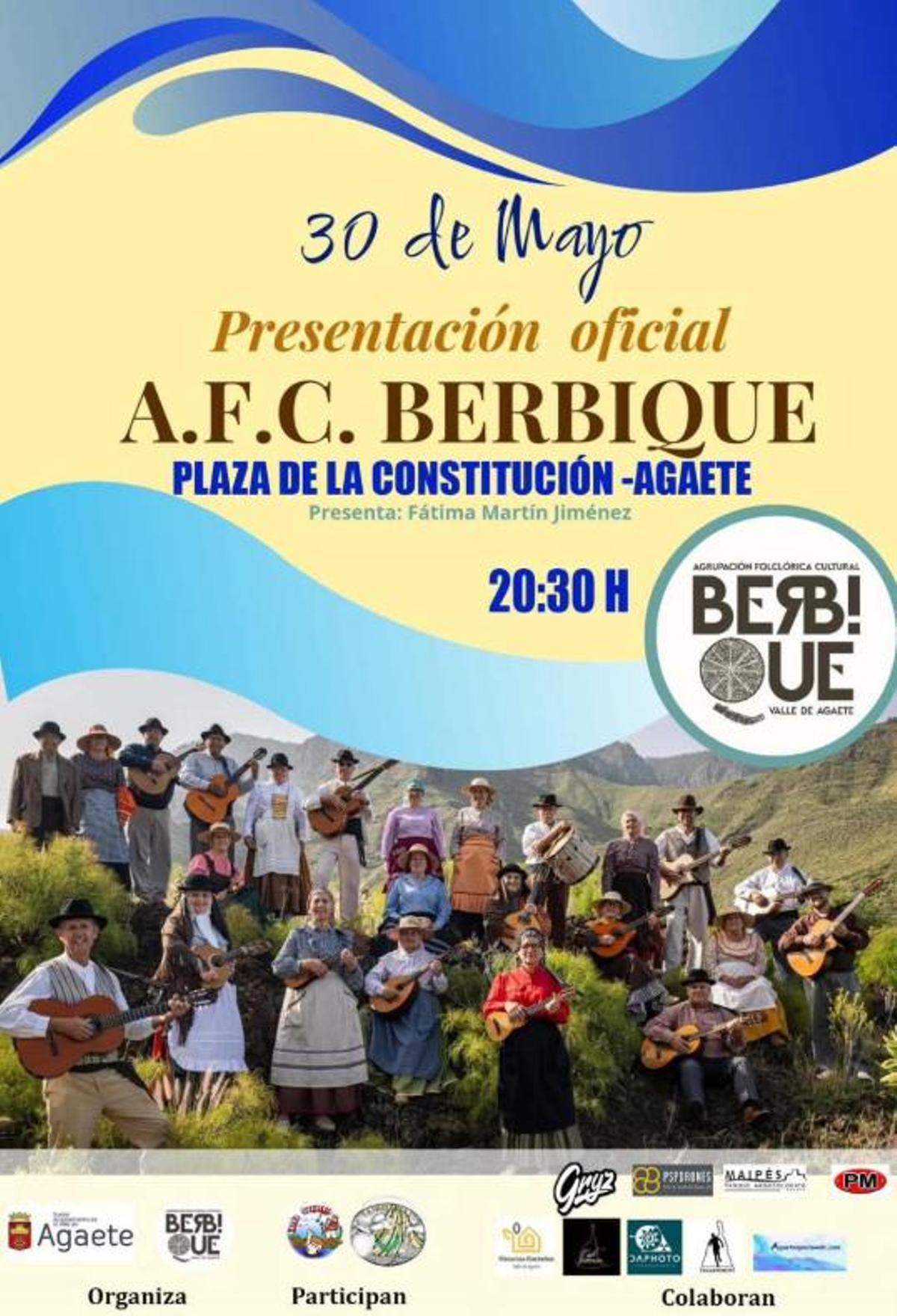Cartel de los actos en Agaete.