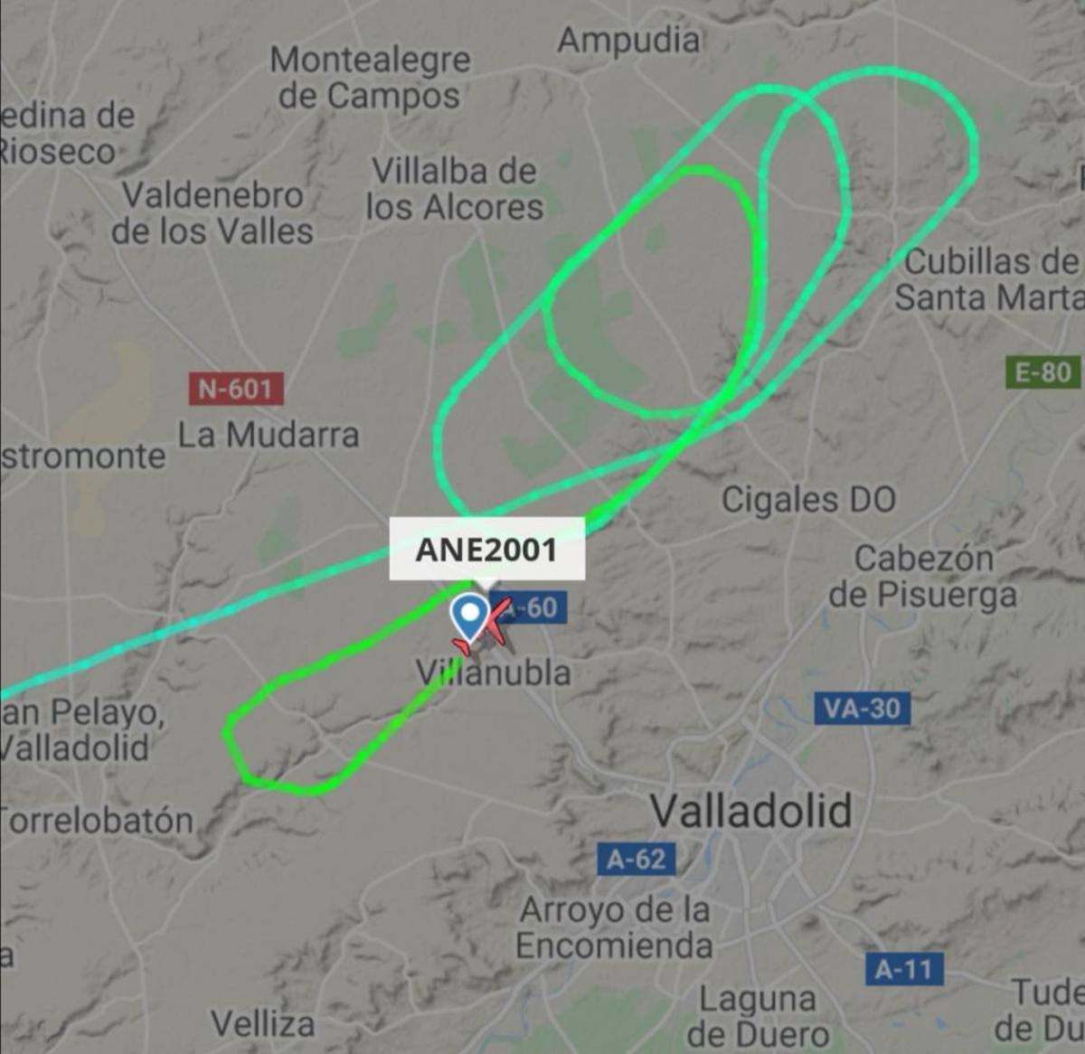 El Valencia aterriza tras media hora sobrevolando Pucela