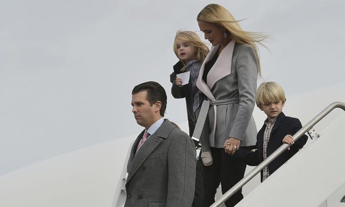 Pili Carrera vistió a los nietos de Donald Trump, en la foto