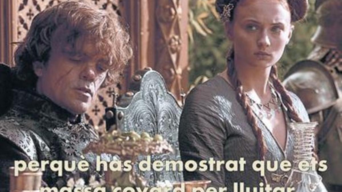 Imagen de la serie 'Juego de tronos', subtitulada en catalán.