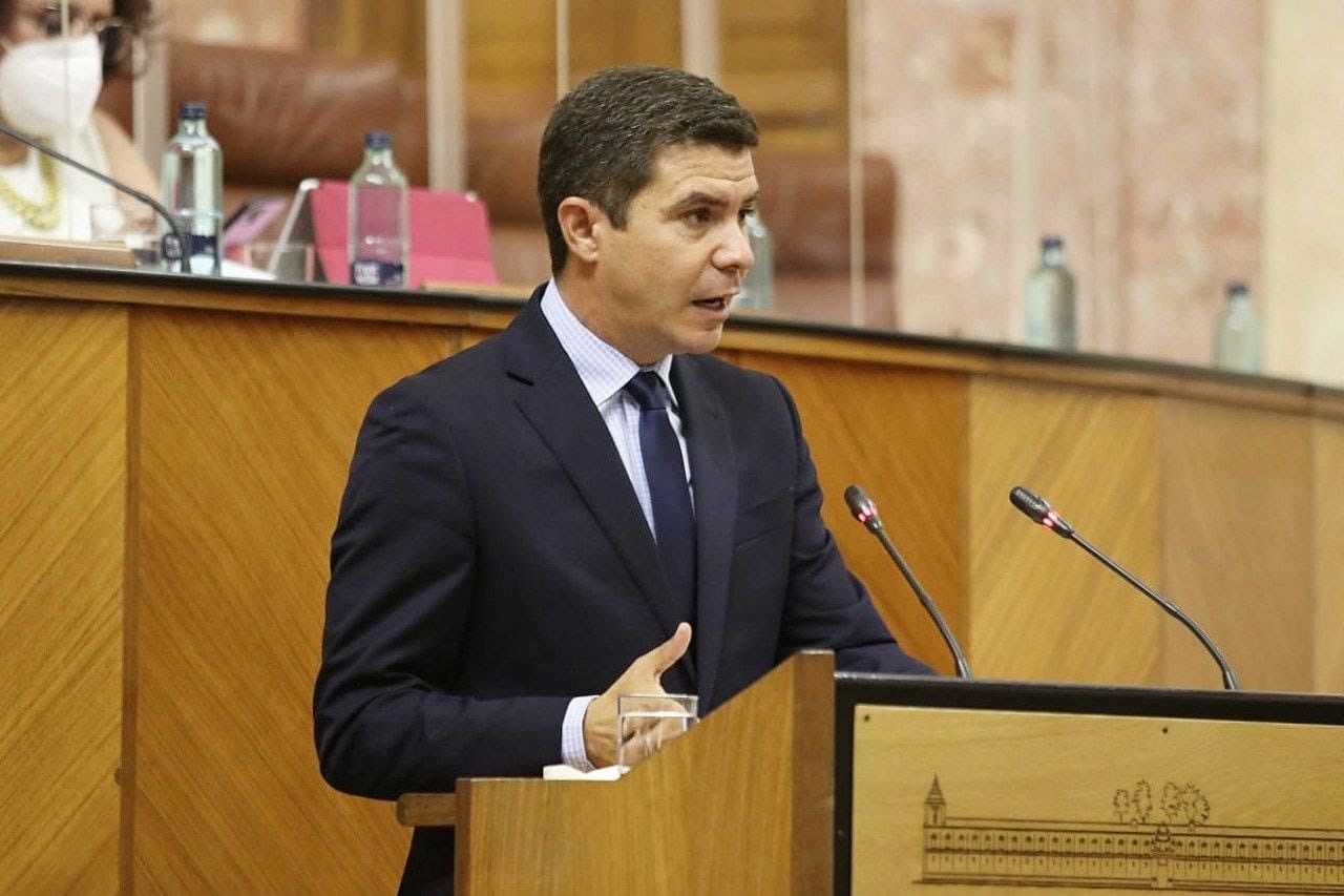 Sergio Romero, en el Parlamento andaluz, en una foto de archivo.