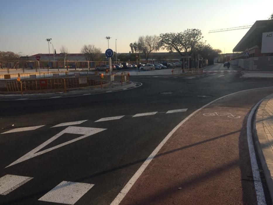 Construcción de un carril bici en Alaquàs.