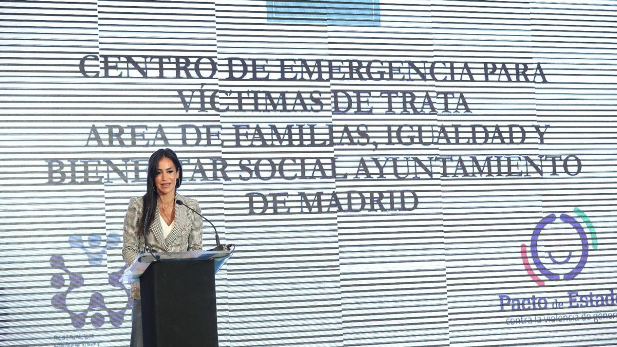 Begoña Villacís en el centro de emergencias para víctimas de trata