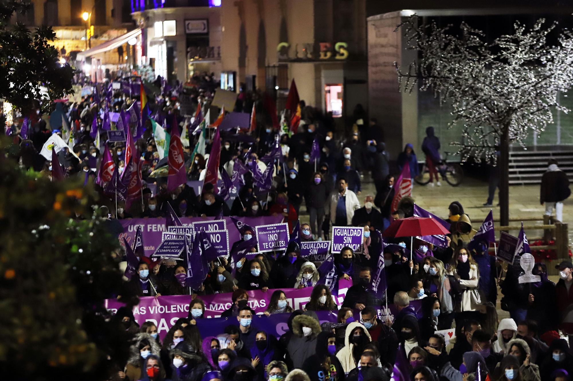 Manifestación del 25N contra la violencia machista en Málaga