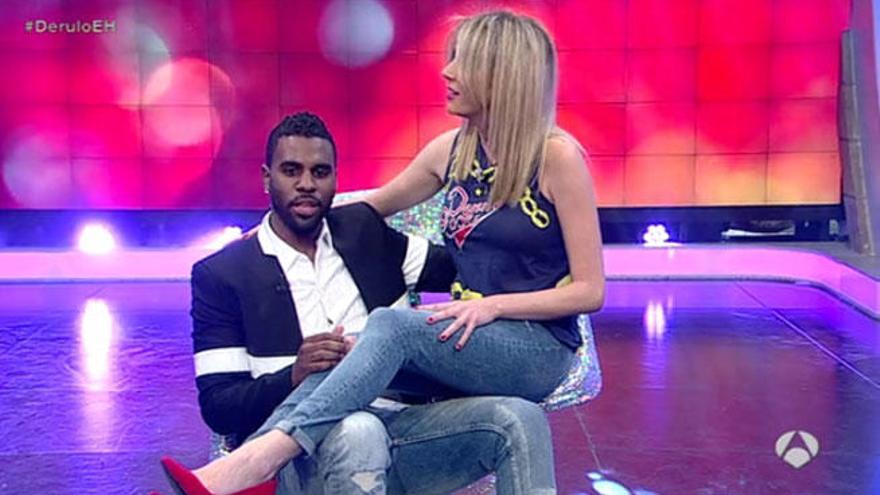 Jason Derulo con Anna Simón en &#039;El Hormiguero&#039;.