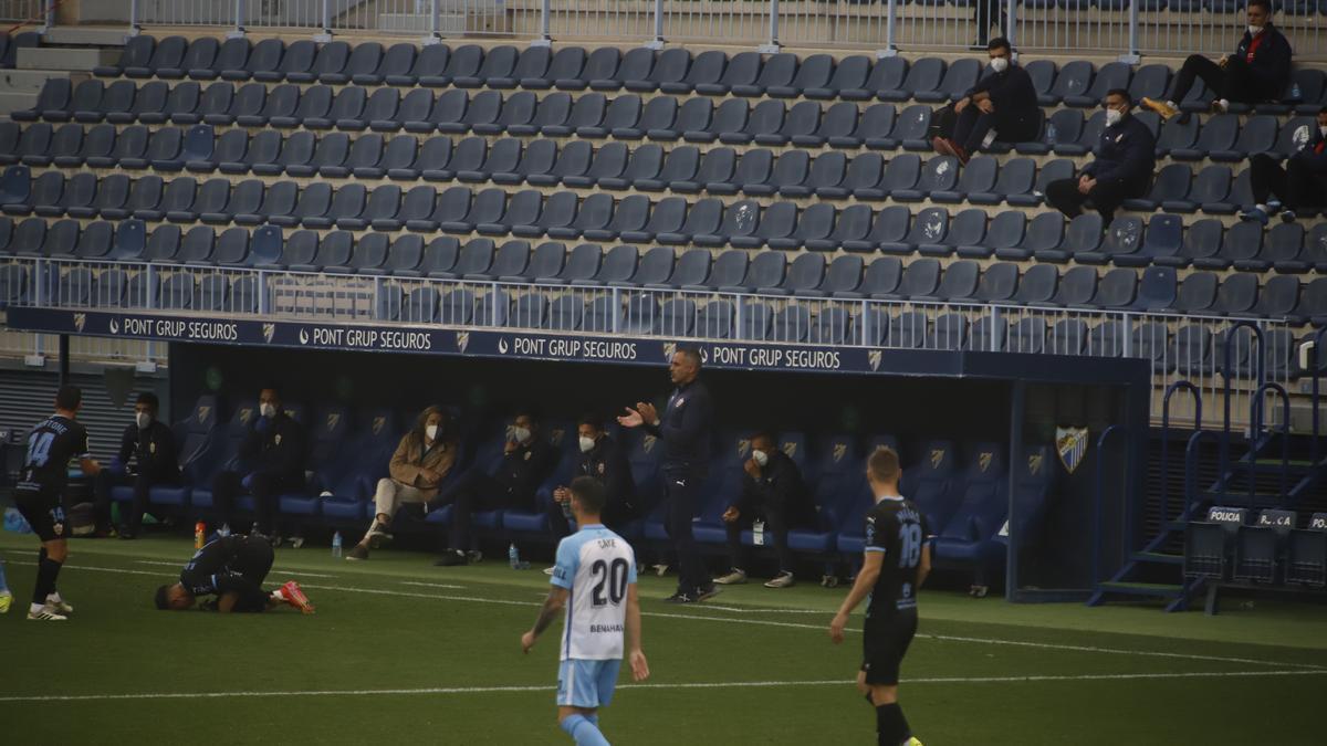 Partido de la Liga Smartbank entre el Málaga CF y el Almería