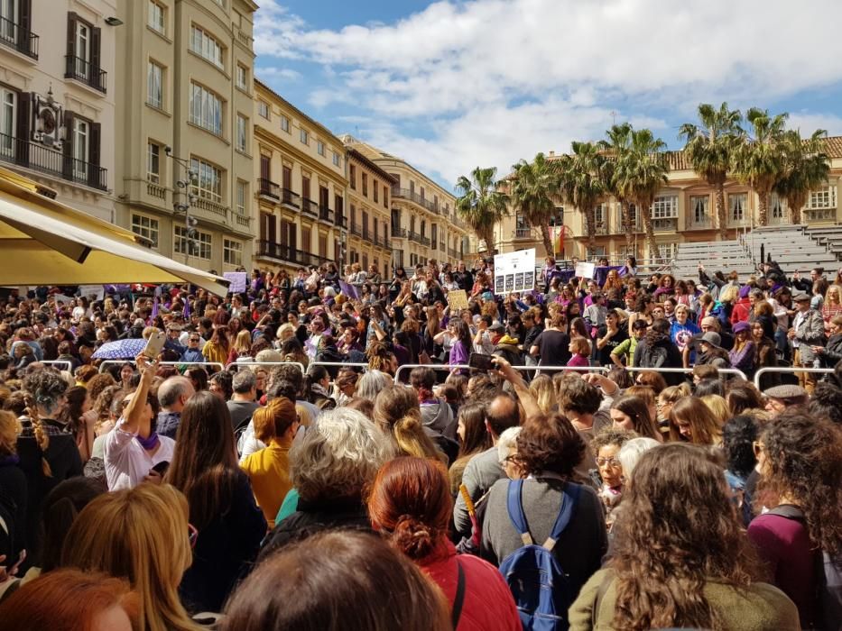 Concentración del 8-M en la plaza de la Constitución.